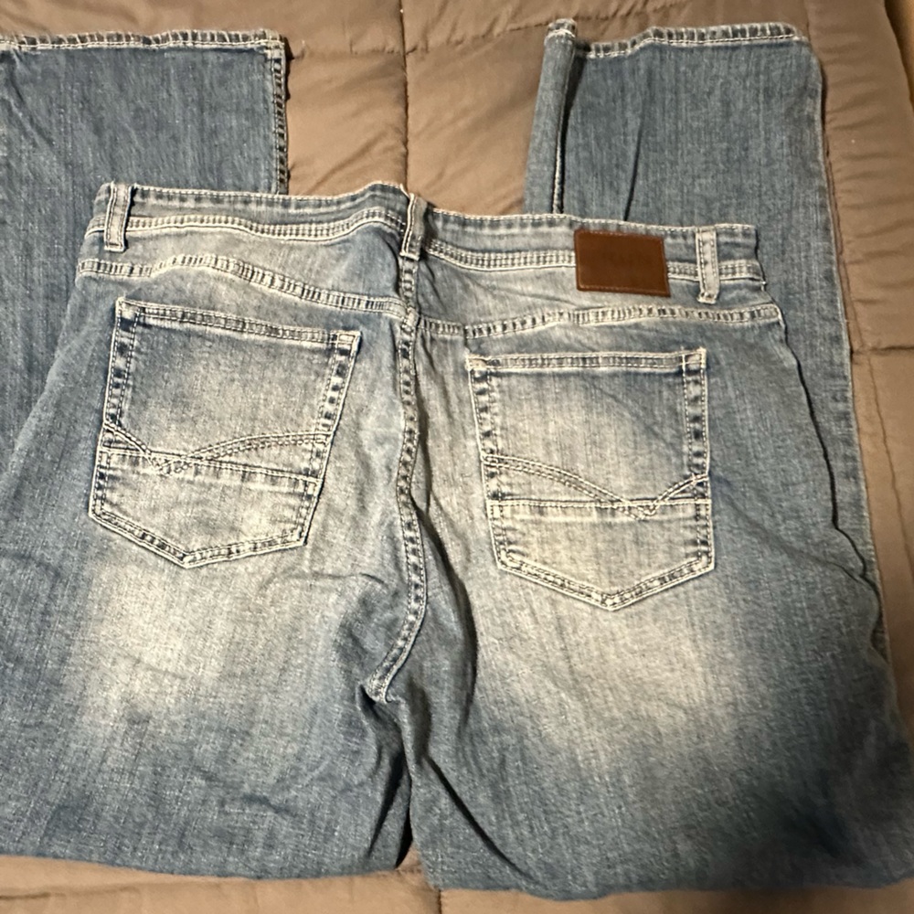 Reclaim Mens Blue Denim Jeans - Picture 2 of 5